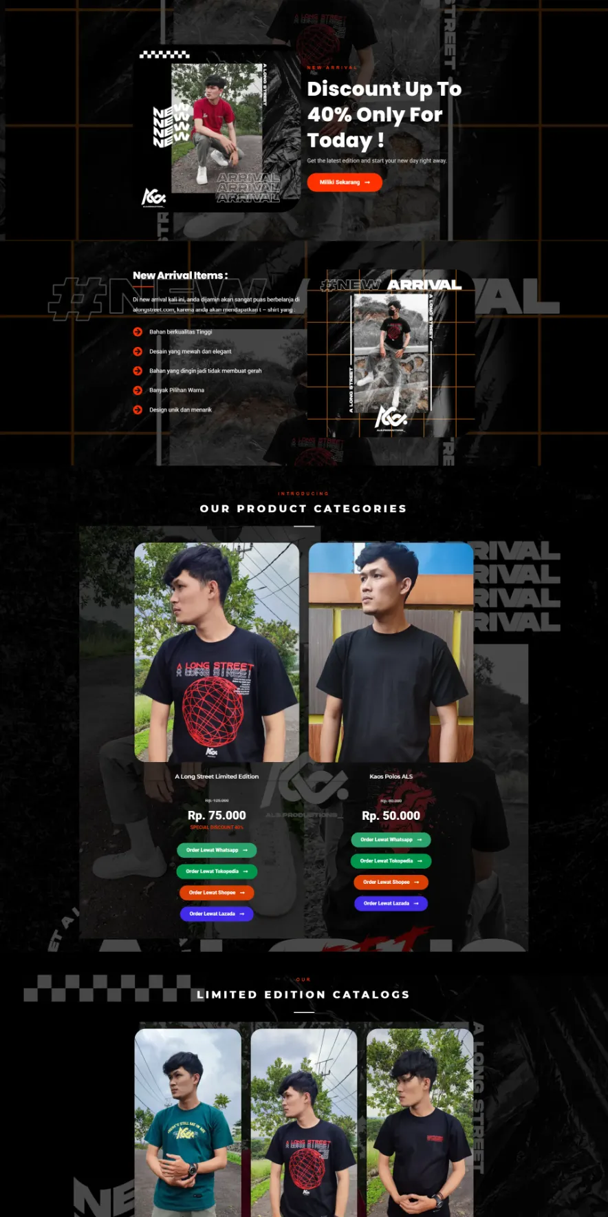 Landing Page Clothing